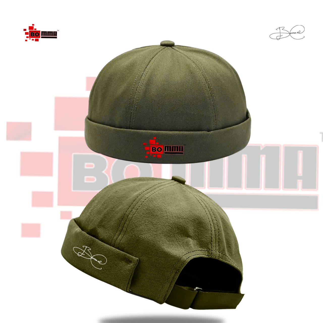 Green Docker cap